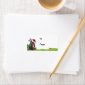 Étiquette Sac de golf avec Santa Hat pour Golfer (En situation)