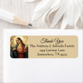 Étiquette Sacré Coeur Jésus ReligieuxMerci (En situation)