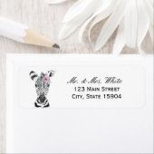 Étiquette Safari aquarelle | Adresse du Baby shower (En situation)