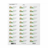 Étiquette Safari Ride with Greenery 1st Birthday (Feuille entière)