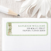 Étiquette Sage Baby Blocks Return Address Label (En situation)