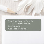 Étiquette Sage Custom Names Modern Wedding Return Address (En situation)