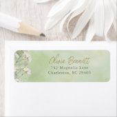 Étiquette Sage Floral Bridal Shower Return Address Labels (En situation)