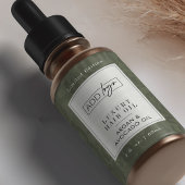 Étiquette Sage Green Boho Pattern Logo 2OZ Dropper Bottle