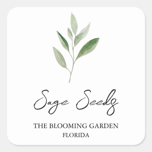 Étiquette Sage Seeds (Devant)