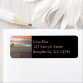 Étiquette Sailboat de Sunset Beautiful (En situation)