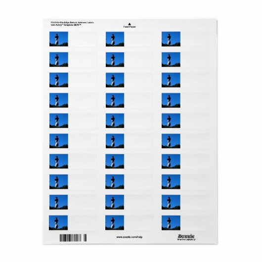 Étiquette Saint Augustine, Floride Phare (Feuille entière)