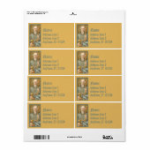 Étiquette Saint Benoît de Nursia (JM 07) (Feuille entière)