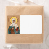 Étiquette Saint Brigid avec Croix et feu Saint (En situation)