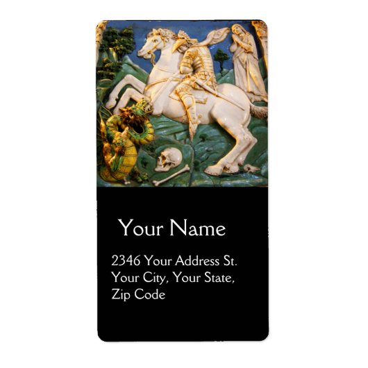 Étiquette Saint George, Dragon et Princesse (Devant)