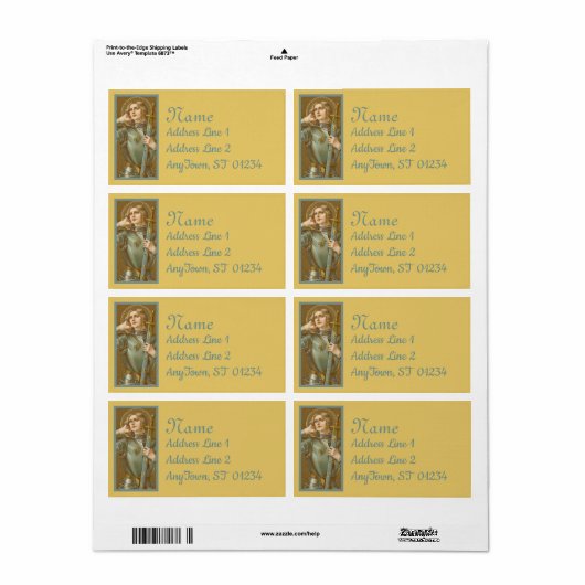 Étiquette Saint Jean d'Arc (JM 28) (Feuille entière)