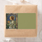 Étiquette Saint Jeanne d'Arc en verre tendu Image (En situation)