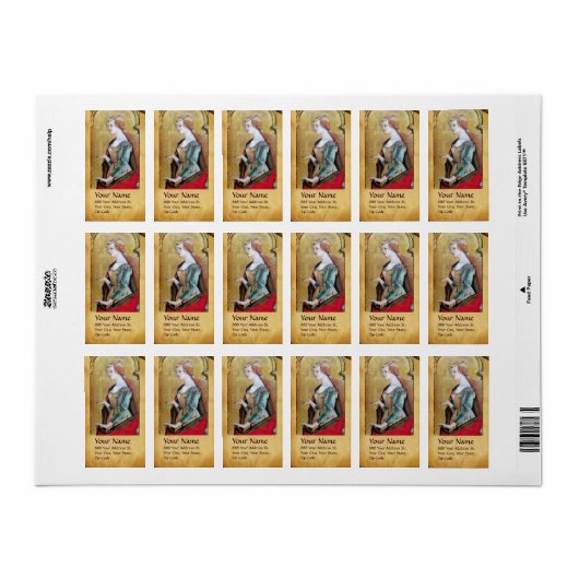 Étiquette SAINT MARY MAGDALENE Parchment (Feuille entière)