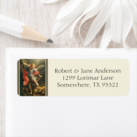 Étiquette Saint Michel l'Archange Religieux (En situation)