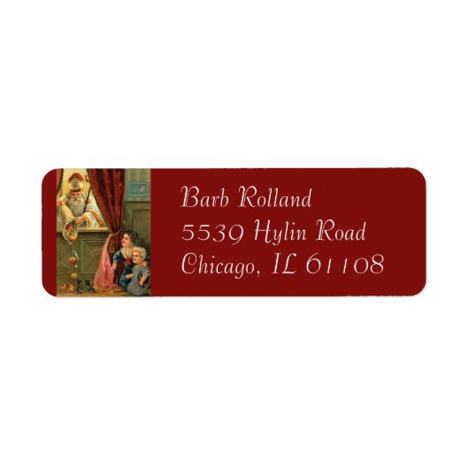 Étiquette Saint Nicolas de Myra Bishop Children (Devant)