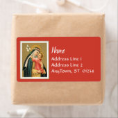 Étiquette Saint Rose de Lima et le Christ Enfant (M 023) (En situation)