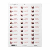Étiquette Saint-Valentin à Paris - Couple de Chouettes - (Feuille entière)