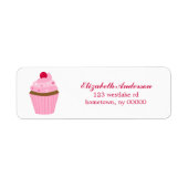 Étiquette Saint Valentin Cupcake (Devant)