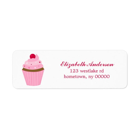 Étiquette Saint Valentin Cupcake (Devant)