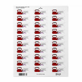 Étiquette Saint Valentin Tea Party Chic Party Invitation (Feuille entière)