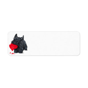 Étiquette Saint-Valentin Terrier Écossais