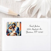 Étiquette Sainte Famille Cubiste Abstraite (En situation)