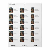 Étiquette Sainte Famille et Cherubs (Feuille entière)