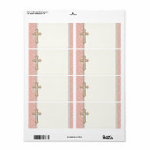 Étiquette Sainte Première Communion Gold Croix de dentelle (Feuille entière)