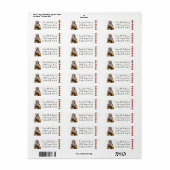 Étiquette Sainte Thérèse carmélite religieuse Nun catholique (Feuille entière)