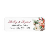 Étiquette Saison de vacances florales de Poinsettia Holly Be (Devant)