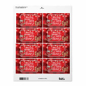 Étiquette Saison de voeux de Noël avec amour (Feuille entière)