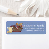 Étiquette Saison d'été Pique-nique Panier Retourner l'adress (En situation)