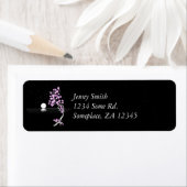 Étiquette Sakura fleurit sous une Pleine lune (En situation)