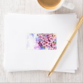 Étiquette Sakura rose sur la peinture Arrière - plan (En situation)