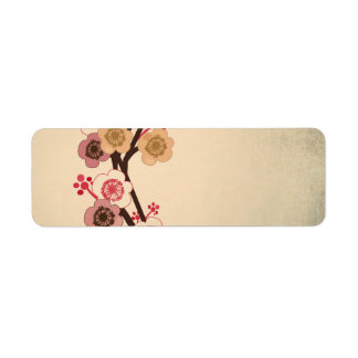 Étiquette sakura vintage