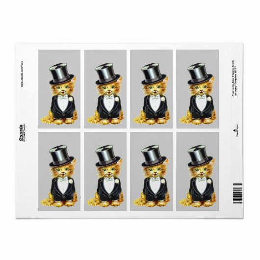 Étiquette Salle de chat (Feuille entière)