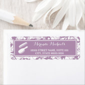 Étiquette Salon de beauté et de coiffure florale moderne vio (En situation)