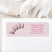 Étiquette salon élégant de manucure à ongles (En situation)