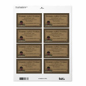 Étiquette Saltbox primitif et tournesols Personnalisé (Feuille entière)