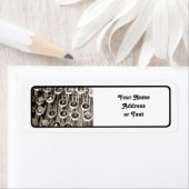 Étiquette Salutation d'anniversaire de la machine à écrire v (En situation)