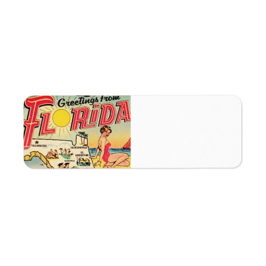 Étiquette Salutations de Floride (Devant)