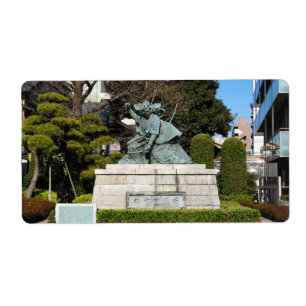 Étiquette Samurai Kamakura Gongoro Kagemasa Kabuki Statue
