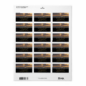 Étiquette San Diego Sunset IV California Seasons (Feuille entière)