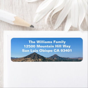 Étiquette San Luis Obispo Californie Adresse de Retour de Ph