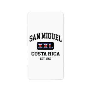 Étiquette San Miguel, Costa Rica - XXL Athletic