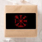 Étiquette Sang Rouge Vegvísir (Viking Compass) (En situation)