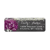 Étiquette Sangria au Tableau Vin Coeur Feuille Arbre (Devant)