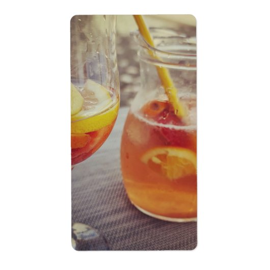 Étiquette Sangria et soleil (Devant)