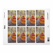 Étiquette Sangria et soleil (Feuille entière)