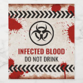 Étiquette sanguin infecté pour la partie zombie (Étiquettes simples)
